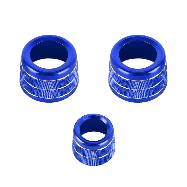 3 PCS / Set Air Conditioning Knob Metal Decorative Ring for BMW X3 / X4 / 5 Series / 7 Series / 6 Series GT (Blue) - Decoration Rings by PMC TechLife | Online Shopping South Africa | PMC TechLife | Buy Now Pay Later Mobicred