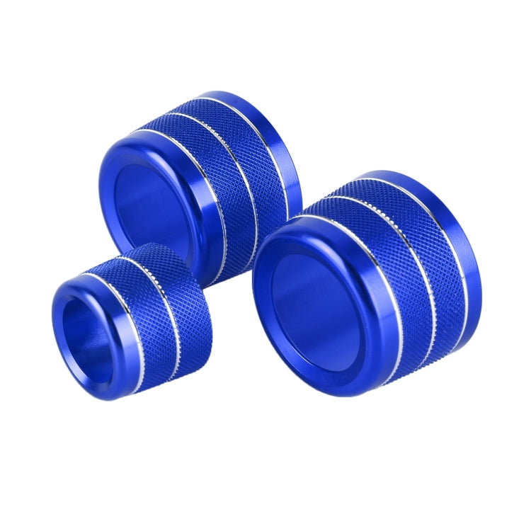 3 PCS / Set Air Conditioning Knob Metal Decorative Ring for BMW X3 / X4 / 5 Series / 7 Series / 6 Series GT (Blue) - Decoration Rings by PMC TechLife | Online Shopping South Africa | PMC TechLife | Buy Now Pay Later Mobicred