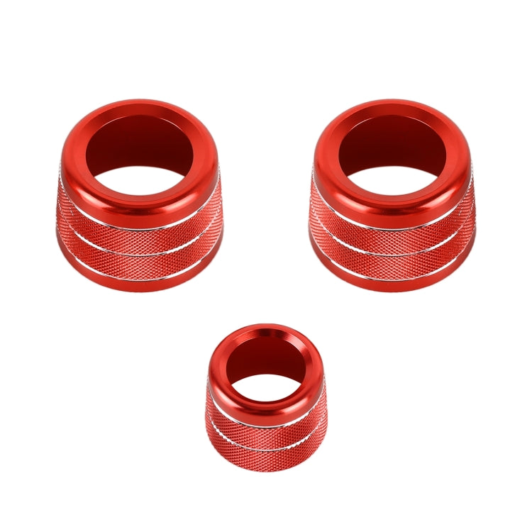 3 PCS / Set Air Conditioning Knob Metal Decorative Ring for BMW X3 / X4 / 5 Series / 7 Series / 6 Series GT (Red) - Decoration Rings by PMC TechLife | Online Shopping South Africa | PMC TechLife | Buy Now Pay Later Mobicred