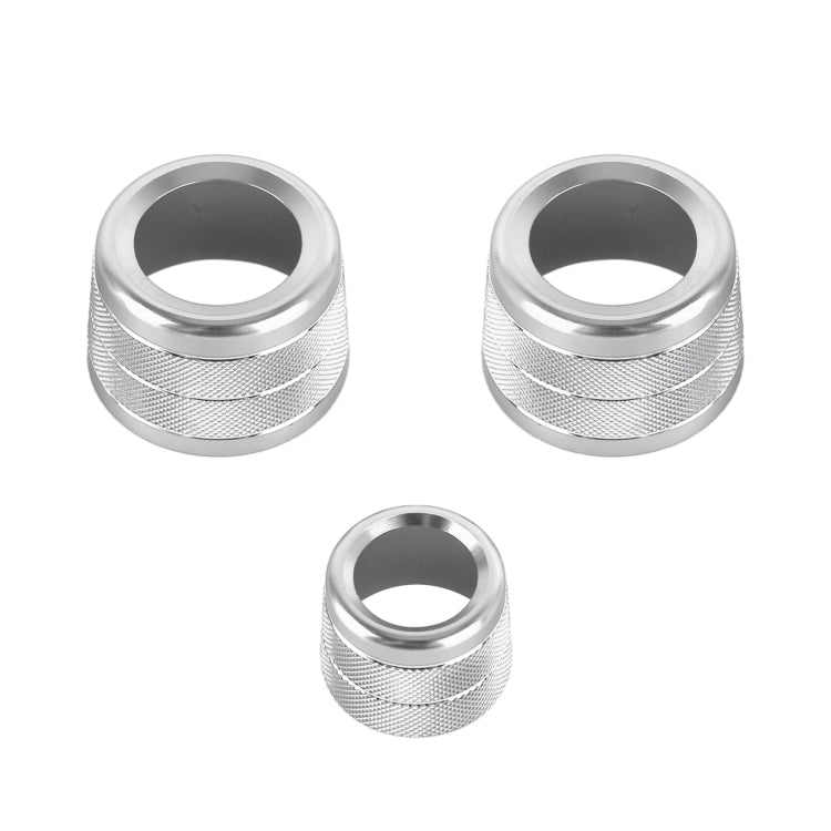 3 PCS / Set Air Conditioning Knob Metal Decorative Ring for BMW X3 / X4 / 5 Series / 7 Series / 6 Series GT (Silver) - Decoration Rings by PMC TechLife | Online Shopping South Africa | PMC TechLife | Buy Now Pay Later Mobicred