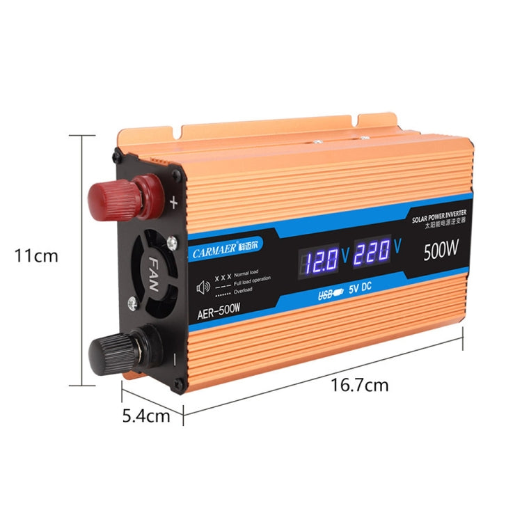 Carmaer Modified Sine Wave 24V to 220V 500W Car Multi-function Double Digital Display Inverter Household Power Converter - Modified Square Wave by PMC TechLife | Online Shopping South Africa | PMC TechLife | Buy Now Pay Later Mobicred