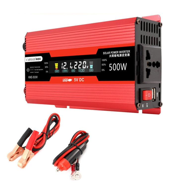 Carmaer Universal 12V to 220V 500W Car LCD Display Inverter Household Power Converter - Modified Square Wave by PMC TechLife | Online Shopping South Africa | PMC TechLife | Buy Now Pay Later Mobicred