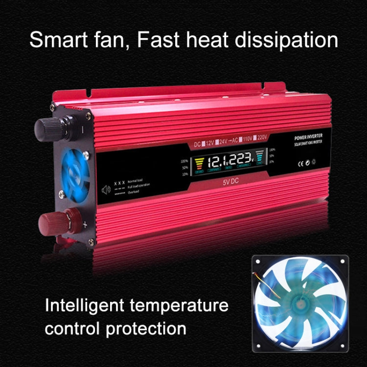 Carmaer Universal 12V to 220V 500W Car LCD Display Inverter Household Power Converter - Modified Square Wave by PMC TechLife | Online Shopping South Africa | PMC TechLife | Buy Now Pay Later Mobicred