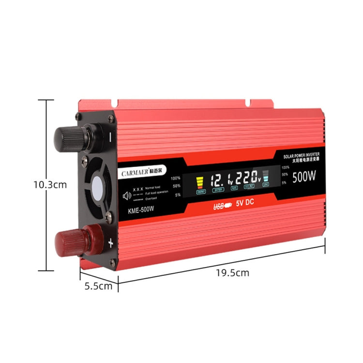 Carmaer Universal 48V to 220V 500W Car LCD Display Inverter Household Power Converter - Modified Square Wave by PMC TechLife | Online Shopping South Africa | PMC TechLife | Buy Now Pay Later Mobicred