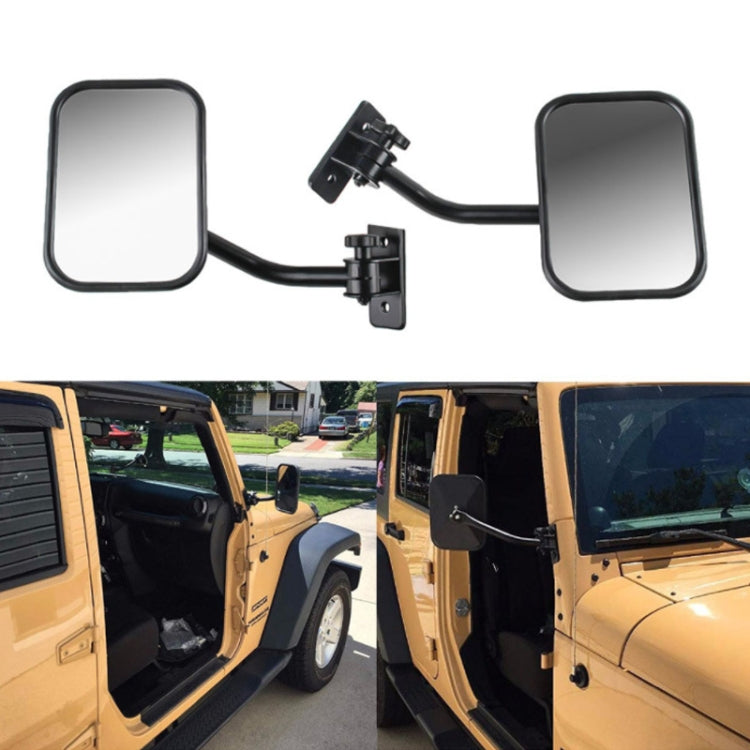 SF-JP-003 Pair  Car Side Door Rearview Mirror Adjustable Shape Angle Lens Blind Spot Exterior Mirror for Jeep Wrangler - Convex Mirror & Accessories by PMC TechLife | Online Shopping South Africa | PMC TechLife | Buy Now Pay Later Mobicred