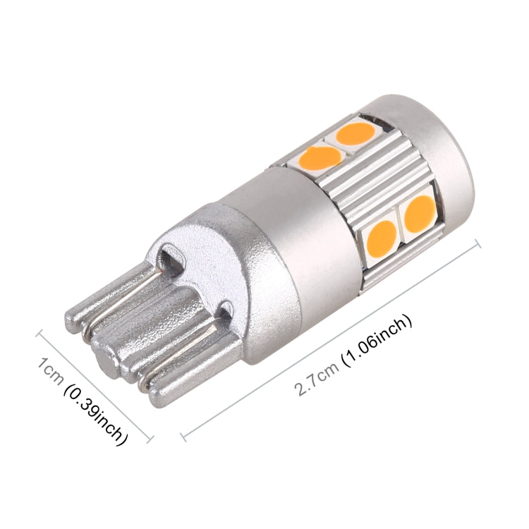 4 PCS T10 DC12V / 2W Car Clearance Light 9LEDs SMD-3030 Lamp Beads (Yellow Light) - Clearance Lights by PMC TechLife | Online Shopping South Africa | PMC TechLife | Buy Now Pay Later Mobicred
