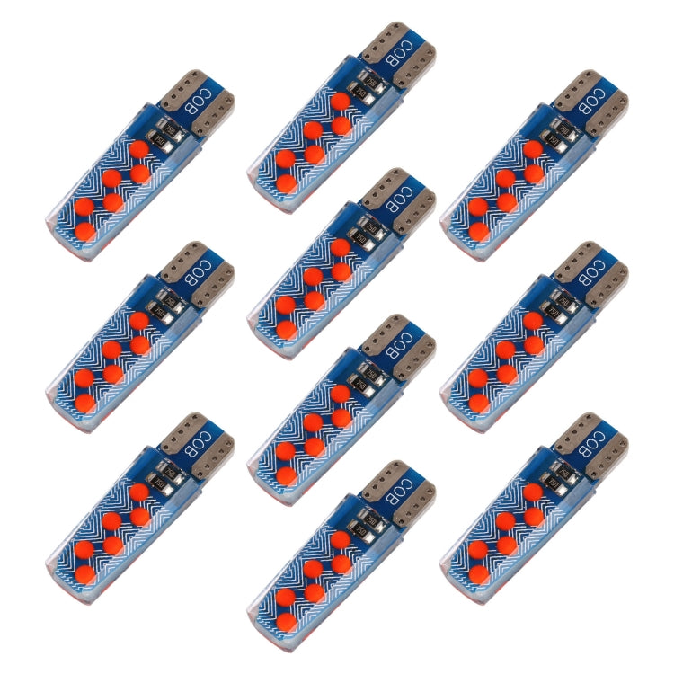 10 PCS T10 DC12V / 1.2W Car Clearance Light 12LEDs COB Lamp Beads (Red Light) - Clearance Lights by PMC TechLife | Online Shopping South Africa | PMC TechLife | Buy Now Pay Later Mobicred