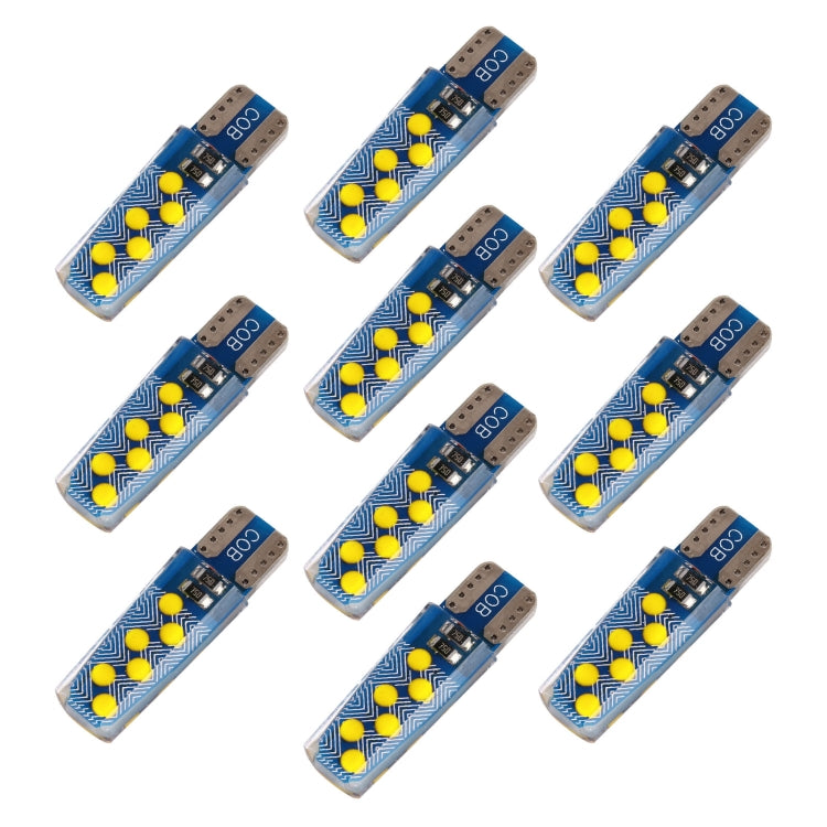 10 PCS T10 DC12V / 1.2W Car Clearance Light 12LEDs COB Lamp Beads (Yellow Light) - Clearance Lights by PMC TechLife | Online Shopping South Africa | PMC TechLife | Buy Now Pay Later Mobicred