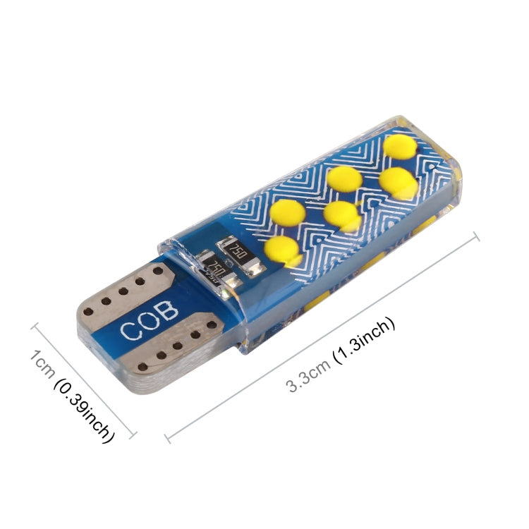 10 PCS T10 DC12V / 1.2W Car Clearance Light 12LEDs COB Lamp Beads (Yellow Light) - Clearance Lights by PMC TechLife | Online Shopping South Africa | PMC TechLife | Buy Now Pay Later Mobicred