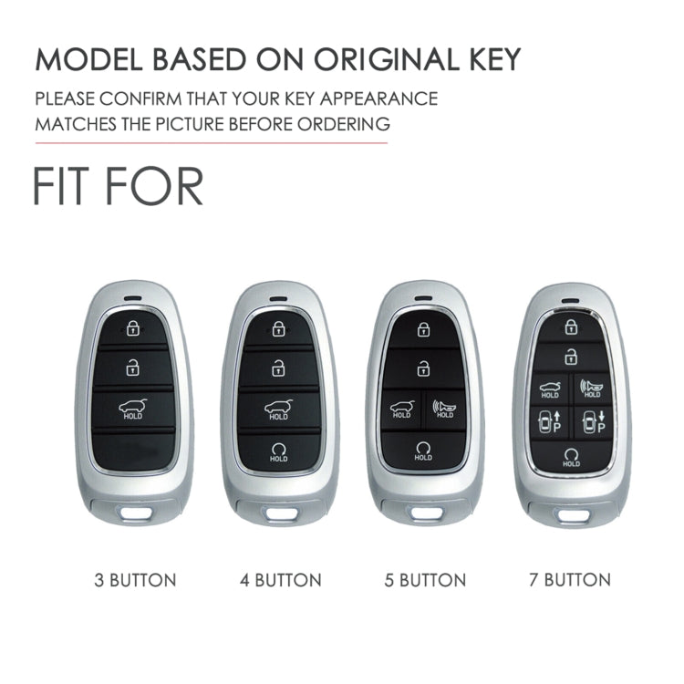 Hallmo Car Cowhide Leather Key Protective Cover Key Case for Hyundai 4-button Start(Black) - Car Key Cases by Hallmo | Online Shopping South Africa | PMC TechLife | Buy Now Pay Later Mobicred