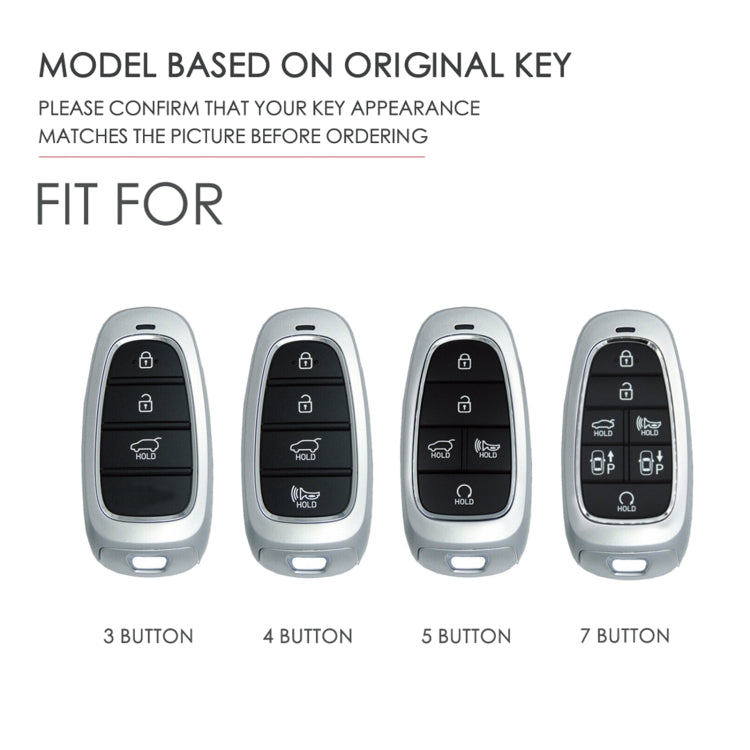 Hallmo Car Cowhide Leather Key Protective Cover Key Case for Hyundai 7-button(Black) - free shipping - PMC TechLife - Order now!