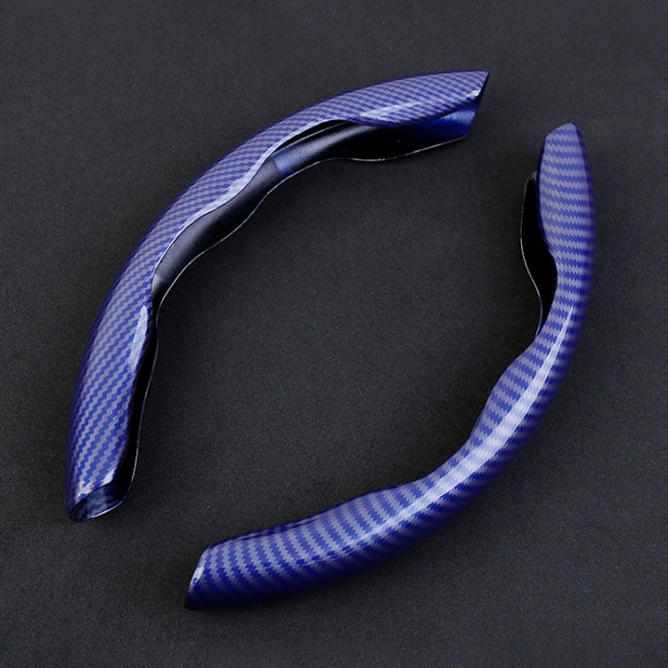 Car Universal Carbon Fiber Steering Wheel Cover (Blue) - Steering Wheel Accessories by PMC TechLife | Online Shopping South Africa | PMC TechLife | Buy Now Pay Later Mobicred