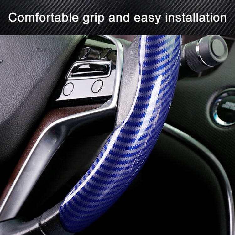 Car Universal Carbon Fiber Steering Wheel Cover (Blue) - Steering Wheel Accessories by PMC TechLife | Online Shopping South Africa | PMC TechLife | Buy Now Pay Later Mobicred