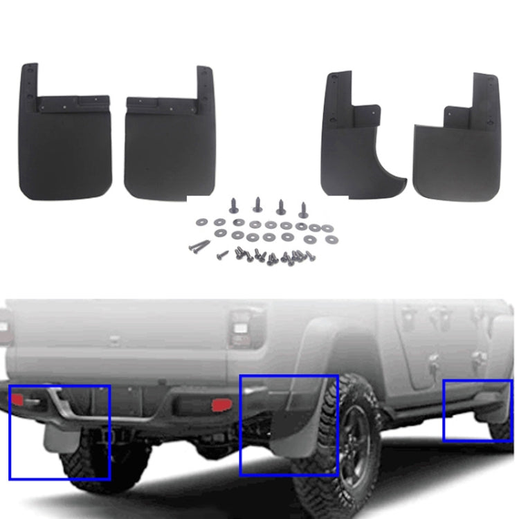 Car ABS Splash Flaps Mudguards Fender Guard for Jeep Wrangler JT 2019-2021 - Mudguards by PMC TechLife | Online Shopping South Africa | PMC TechLife | Buy Now Pay Later Mobicred