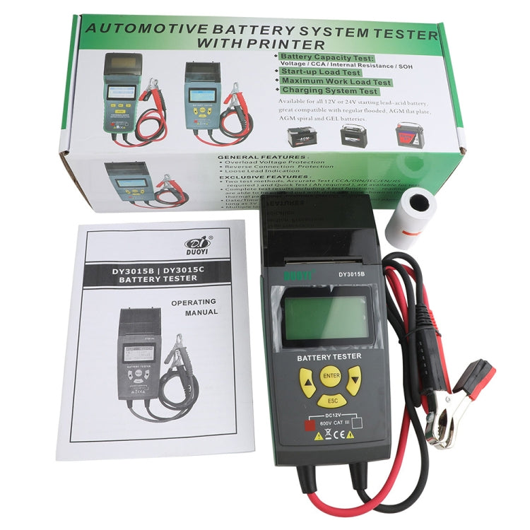 DUOYI DY3015B Car Multi-language 12V Battery Tester - free shipping - PMC TechLife - Order now!