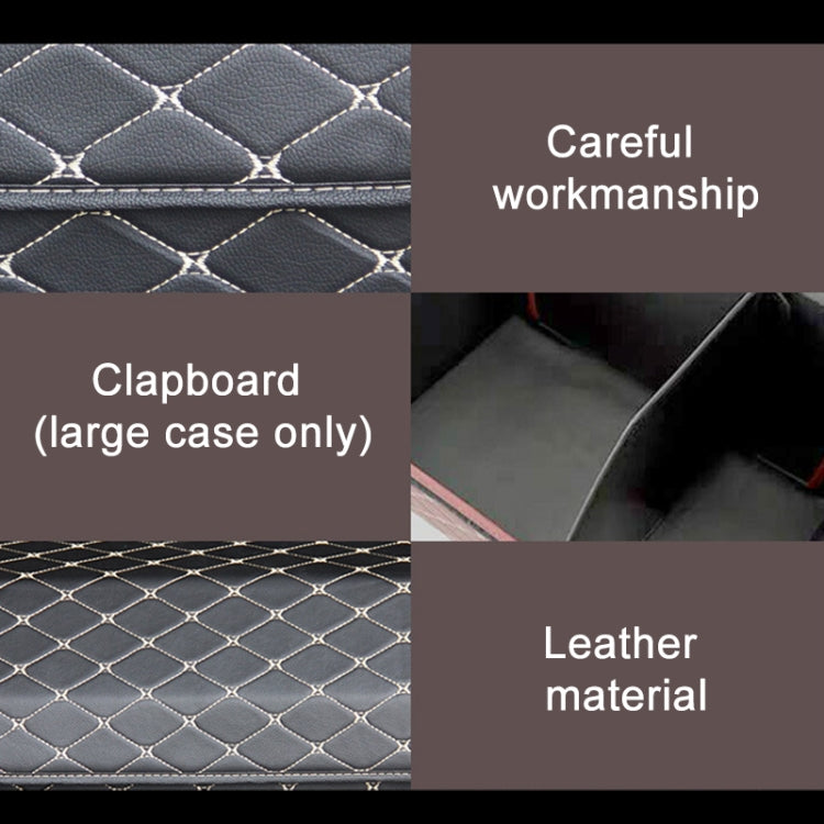 Car Trunk Foldable Storage Box, Rhombic Grid Small Size: 33 x 32 x 30cm (Black Red) - Stowing Tidying by PMC Jewellery | Online Shopping South Africa | PMC Jewellery | Buy Now Pay Later Mobicred