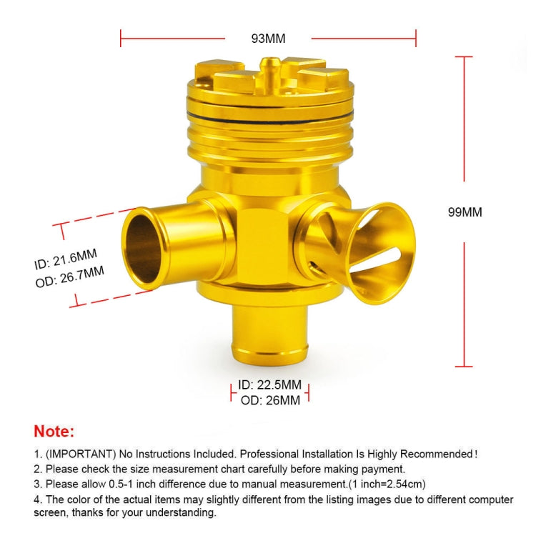 Car Modified Pressure Relief Valve 1.8T/2.7T Discharge Valve for Volkswagen GTi Jetta / Audi A3 A4 A6 TT (Silver) - Engine Fittings by PMC TechLife | Online Shopping South Africa | PMC TechLife | Buy Now Pay Later Mobicred