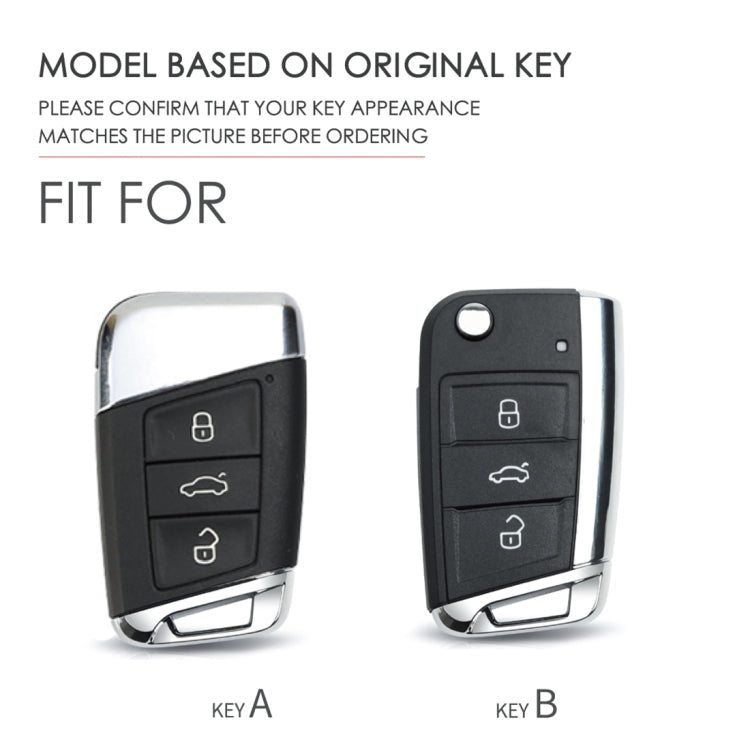 Hallmo Car Female Style Cowhide Leather Key Protective Cover for Volkswagen, A Type(Grass Green) - Car Key Cases by Hallmo | Online Shopping South Africa | PMC TechLife | Buy Now Pay Later Mobicred