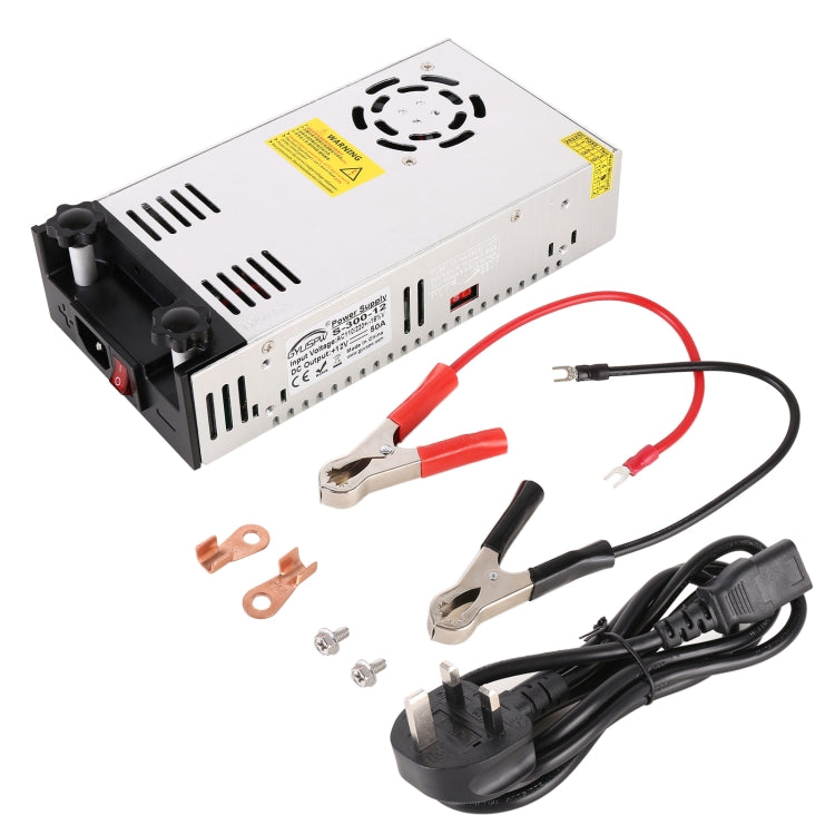 S-300-12 DC12V 300W 25A DIY Regulated DC Switching Power Supply Power Step-down Transformer with Clip, UK Plug - Step-down Transformer by PMC TechLife | Online Shopping South Africa | PMC TechLife | Buy Now Pay Later Mobicred
