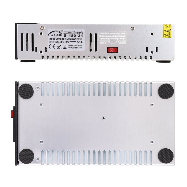 S-480-24 DC24V 480W 20A DIY Regulated DC Switching Power Supply Power Step-down Transformer with Clip, UK Plug - free shipping - PMC TechLife - Order now!