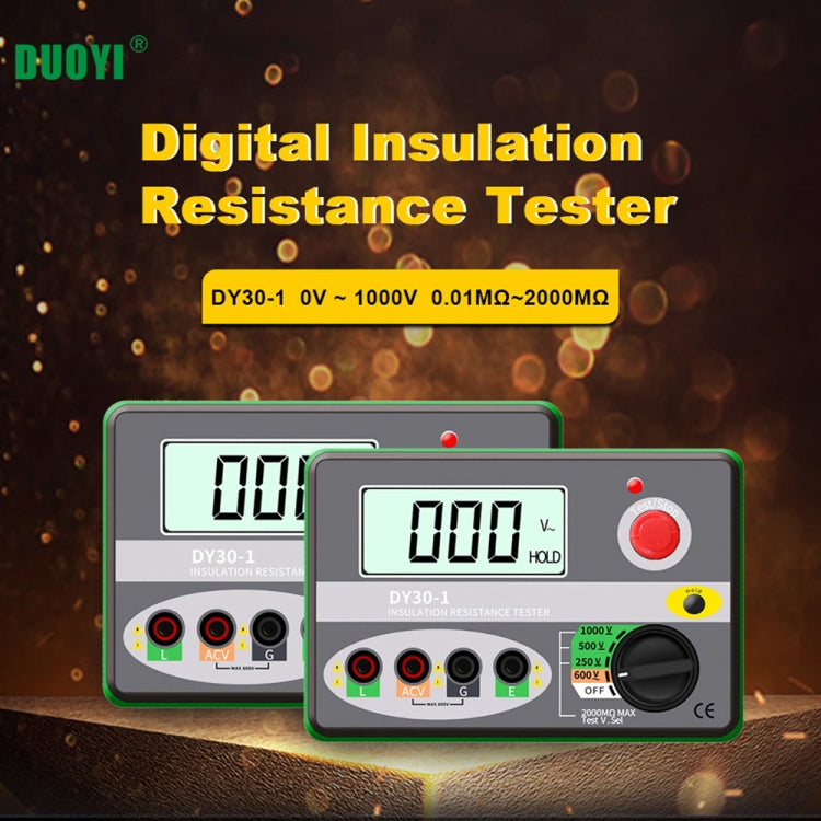DUOYI DY30-1 Car Digital Insulation Resistance Tester Meter - free shipping - PMC TechLife - Order now!