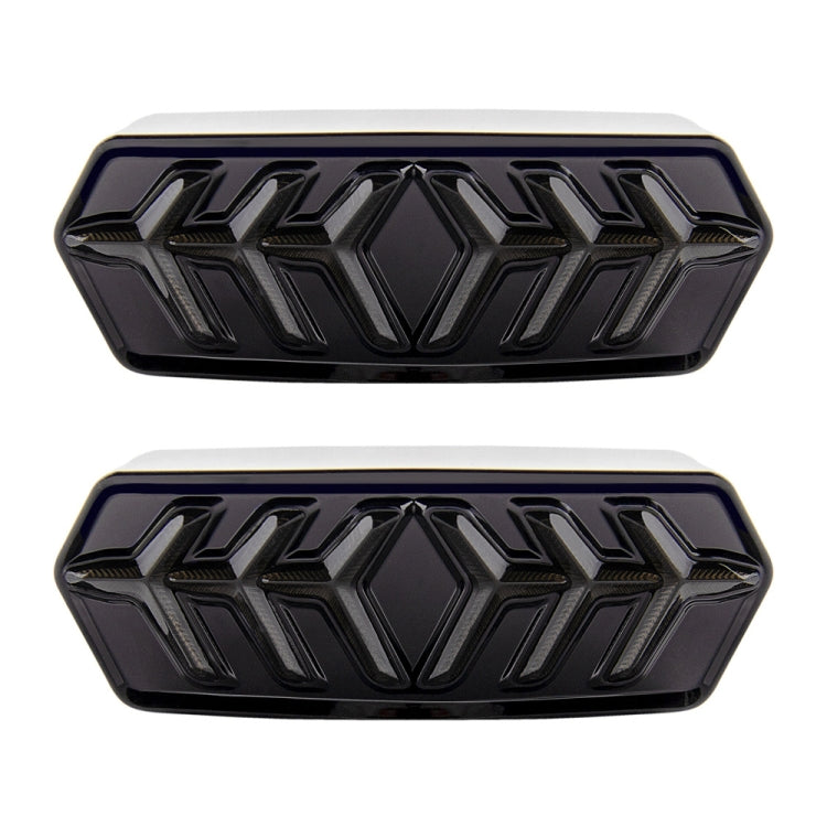 2 PCS KC670 Motorcycle Integrated Flashing Turn Signal Brake Tail Light for Honda MSX125 CBR650F CTX700(Transparent Black) - Signal Lights by PMC TechLife | Online Shopping South Africa | PMC TechLife | Buy Now Pay Later Mobicred