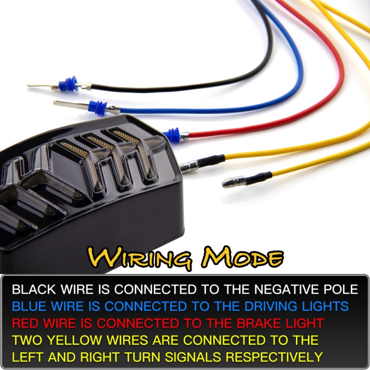 2 PCS KC670 Motorcycle Integrated Flashing Turn Signal Brake Tail Light for Honda MSX125 CBR650F CTX700(Transparent Black) - Signal Lights by PMC TechLife | Online Shopping South Africa | PMC TechLife | Buy Now Pay Later Mobicred