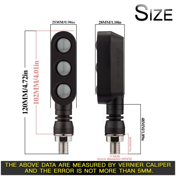 2 PCS KC050 Motorcycle LED Turn Signal Running Brake Light - Turn Signal by PMC Jewellery | Online Shopping South Africa | PMC Jewellery | Buy Now Pay Later Mobicred