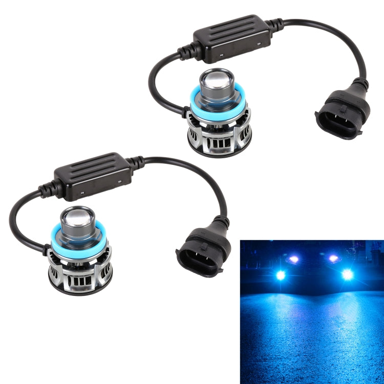 1 Pair H11 27W / DC12V Car Aluminum Alloy LED Headlight (Blue Light) - LED Headlamps by PMC TechLife | Online Shopping South Africa | PMC TechLife | Buy Now Pay Later Mobicred