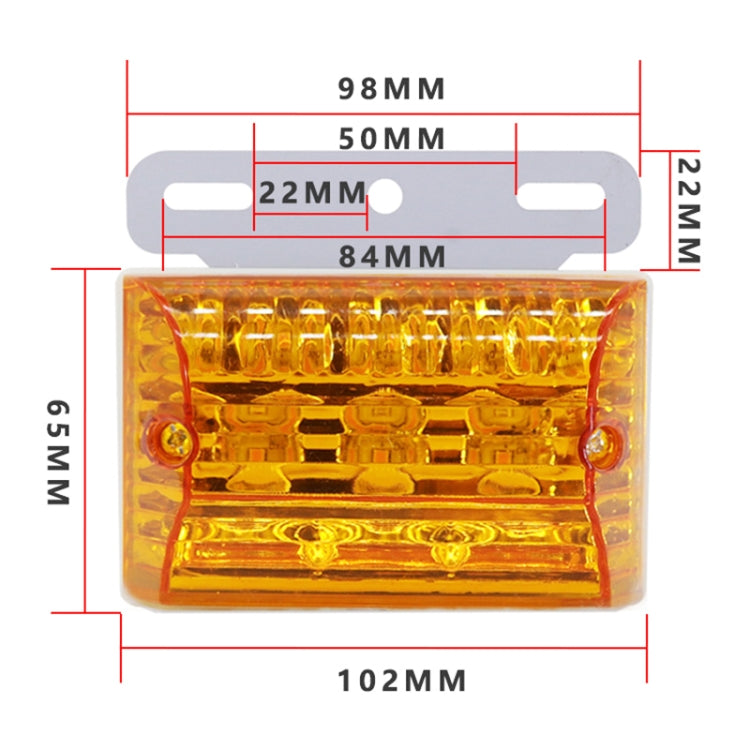 4 PCS ZS-6001 DC24V Car / Truck Side Marker Indicator Lights Bulb Lamp (Yellow Light) - Clearance Lights by PMC TechLife | Online Shopping South Africa | PMC TechLife | Buy Now Pay Later Mobicred