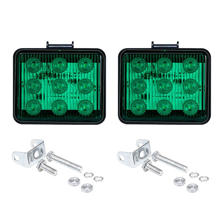 2 PCS ZS-7013 3 inch 9LEDs Strobe Waterproof Car / Truck Warning Light (Green Light) - Warning Lights by PMC TechLife | Online Shopping South Africa | PMC TechLife | Buy Now Pay Later Mobicred