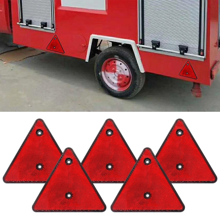 5 PCS MK-292 Trucks Trailers RV IP67 Waterproof Triangular Red Reflector - Reflective Material by PMC Jewellery | Online Shopping South Africa | PMC Jewellery | Buy Now Pay Later Mobicred