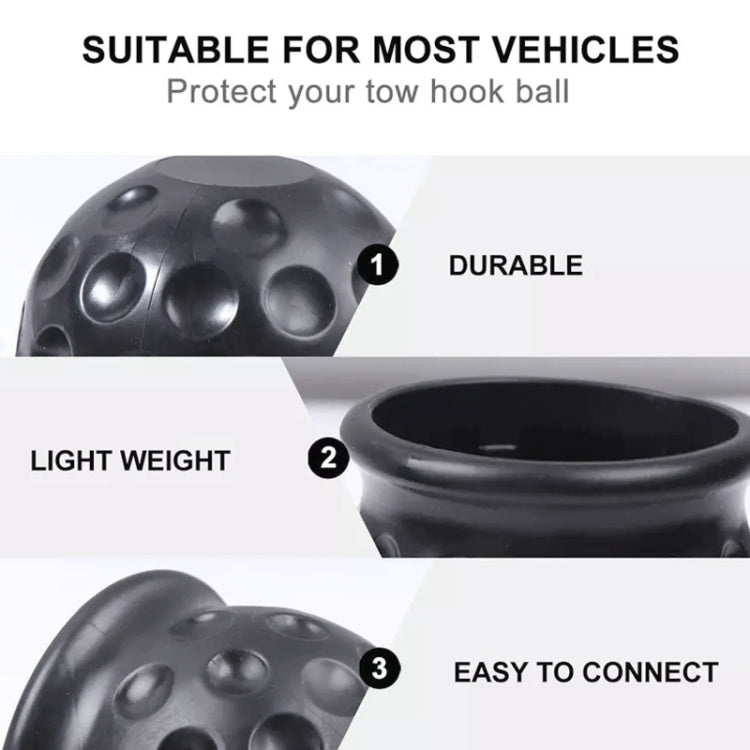 2 in 1 / Set Car Truck Tow Ball Cover Cap Towing Hitch Trailer Towball Protection - Towing Bars by PMC TechLife | Online Shopping South Africa | PMC TechLife | Buy Now Pay Later Mobicred