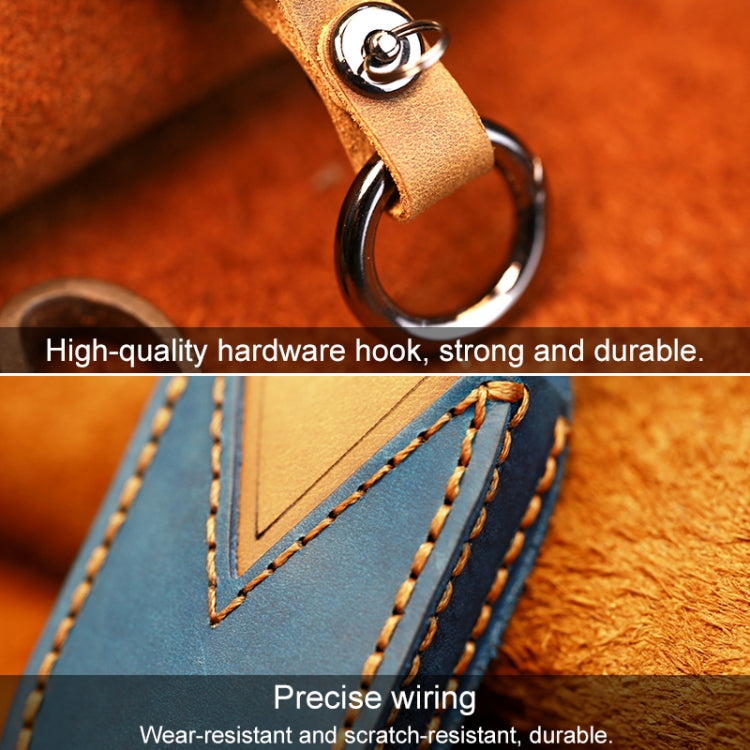 For Buick Car Cowhide Leather Key Protective Cover Key Case, Six Keys Version (Brown) - Car Key Cases by PMC TechLife | Online Shopping South Africa | PMC TechLife | Buy Now Pay Later Mobicred