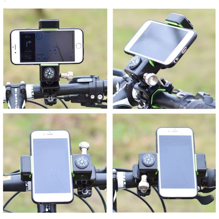 Bicycle / Motorcycle Anti-theft Anti-take Off Mobile Phone Holder with Light (Black) - Retaining Clips by PMC TechLife | Online Shopping South Africa | PMC TechLife | Buy Now Pay Later Mobicred