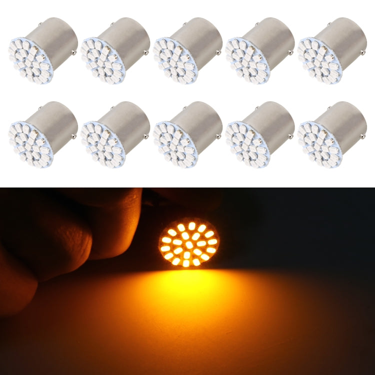 10pcs 1156 DC12V 1.2W Car Turn Signal Light (Yellow Light) - Arrow Turn Lights by PMC TechLife | Online Shopping South Africa | PMC TechLife | Buy Now Pay Later Mobicred