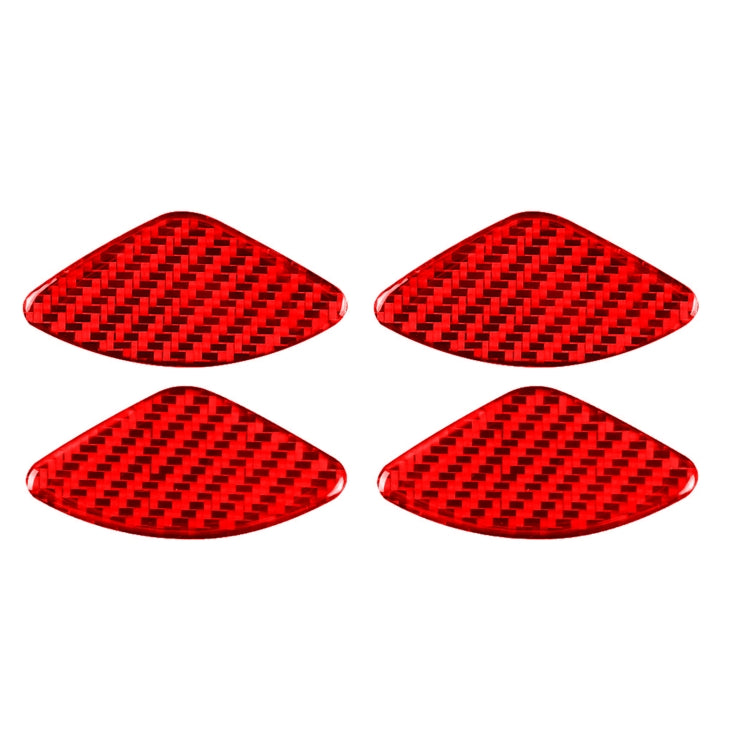 4 PCS Set for Honda CRV 2007-2011 Carbon Fiber Car Inner Door Bowl Patch Decorative Sticker,Left and Right Drive Universal(Red) - Car Interior Mouldings by PMC Jewellery | Online Shopping South Africa | PMC Jewellery | Buy Now Pay Later Mobicred