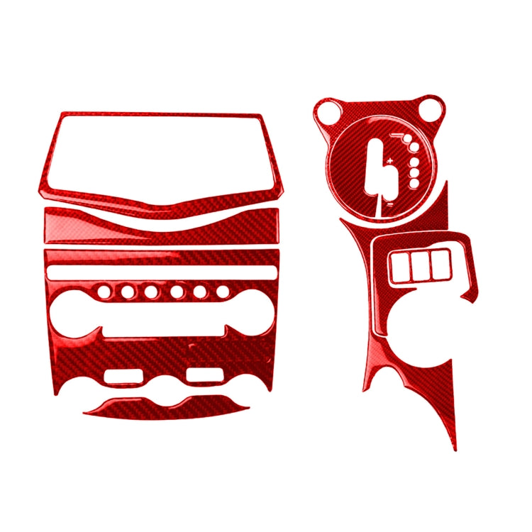 10 in 1 Car Carbon Fiber Central Control Gear Multimedia Decorative Sticker for Nissan 370Z / Z34 2009-, Right Drive (Red) - Car Interior Mouldings by PMC TechLife | Online Shopping South Africa | PMC TechLife | Buy Now Pay Later Mobicred