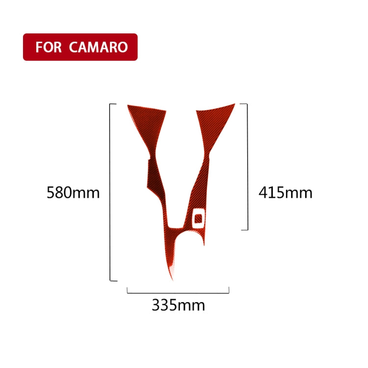 Car Carbon Fiber Center Control Gear Outside Frame Decorative Sticker for Chevrolet Camaro 2017-2019, Left Drive (Red) - Car Interior Mouldings by PMC TechLife | Online Shopping South Africa | PMC TechLife | Buy Now Pay Later Mobicred