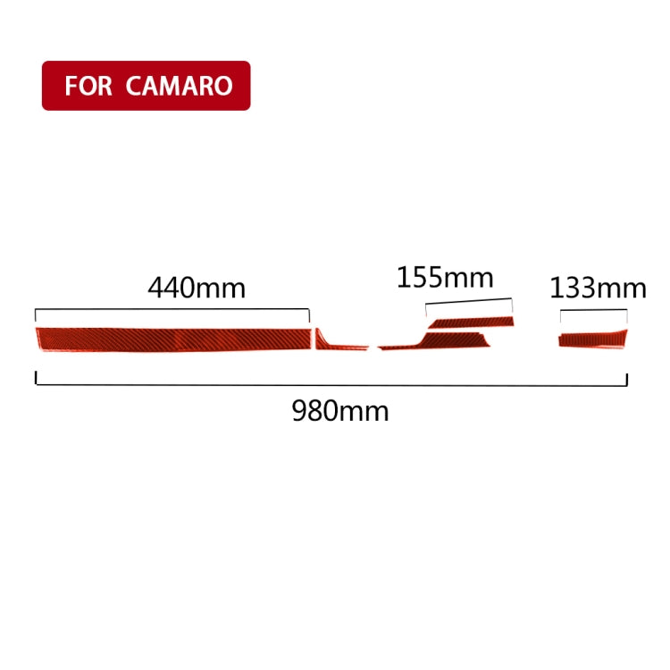 Car Carbon Fiber Center Control Decorative Sticker for Chevrolet Camaro 2017-2019, Right Drive (Red) - free shipping - PMC TechLife - Order now!