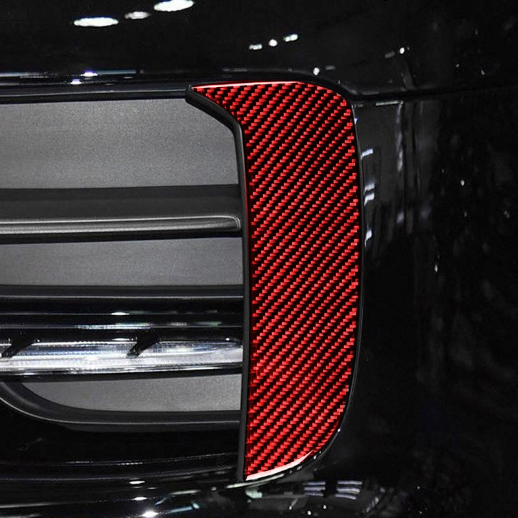 Car Carbon Fiber Daytime Running Light Decorative Sticker for Porsche Macan 2018-2021, Left and Right Drive Universal(Red) - Car Interior Mouldings by PMC TechLife | Online Shopping South Africa | PMC TechLife | Buy Now Pay Later Mobicred