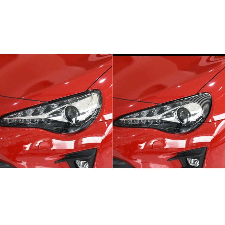 2 PCS / Set Carbon Fiber Car Front Lamp Eyebrow Decorative Sticker for Toyota GT86 / Subaru BRZ 2012-2016, Drop Glue Version - Lamp Decoration by PMC TechLife | Online Shopping South Africa | PMC TechLife | Buy Now Pay Later Mobicred