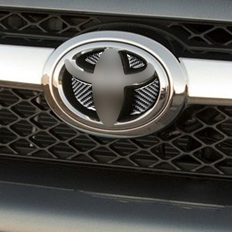 4 PCS / Set Carbon Fiber Car Front Middle Net Logo Decorative Sticker for Toyota 4Runner 2010-2020 - Decorative Sticker by PMC TechLife | Online Shopping South Africa | PMC TechLife | Buy Now Pay Later Mobicred