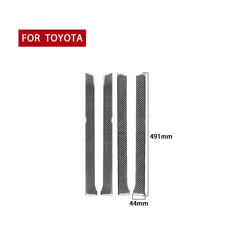4 PCS / Set Carbon Fiber Car Window Inside Decorative Sticker for Toyota 4Runner 2010-2020 - Car Interior Mouldings by PMC TechLife | Online Shopping South Africa | PMC TechLife | Buy Now Pay Later Mobicred