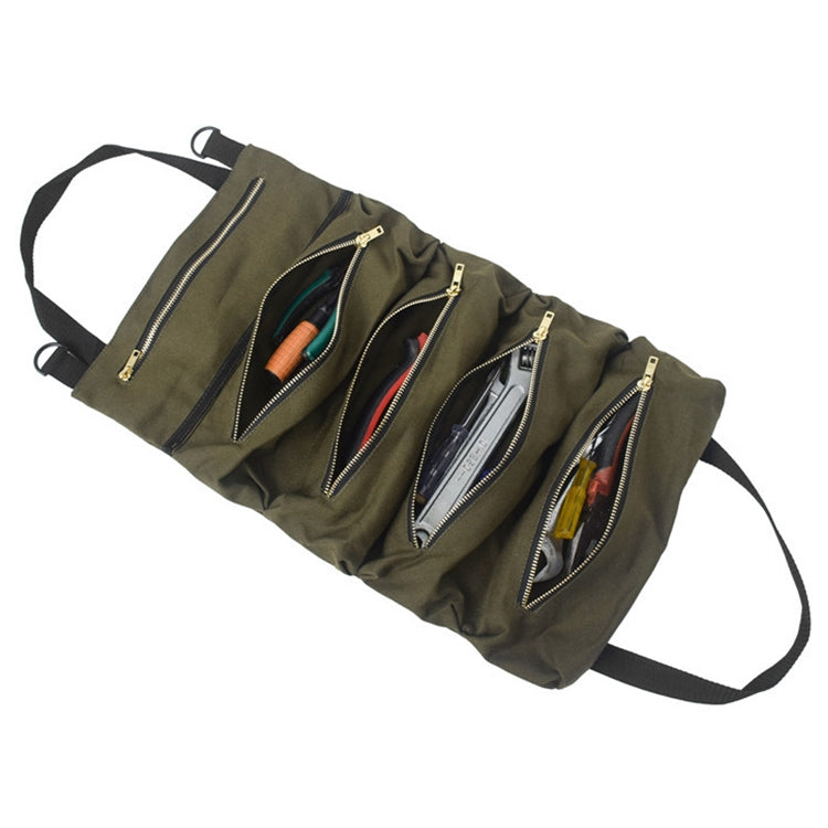 Car Auto Multi-function Canvas Storage Bag Portable Tool Bag Hanging Pocket Bag (Army Green) - Seat Accessories by PMC TechLife | Online Shopping South Africa | PMC TechLife | Buy Now Pay Later Mobicred