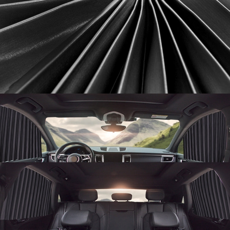 4 in 1 Car Auto Sunshade Curtains Windshield Cover Set (Black) - Aluminum Film PEVA by PMC TechLife | Online Shopping South Africa | PMC TechLife | Buy Now Pay Later Mobicred