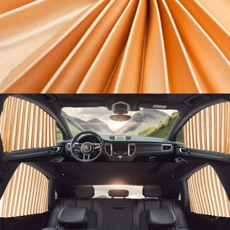 4 in 1 Car Auto Sunshade Curtains Windshield Cover Set (Gold) - Aluminum Film PEVA by PMC TechLife | Online Shopping South Africa | PMC TechLife | Buy Now Pay Later Mobicred