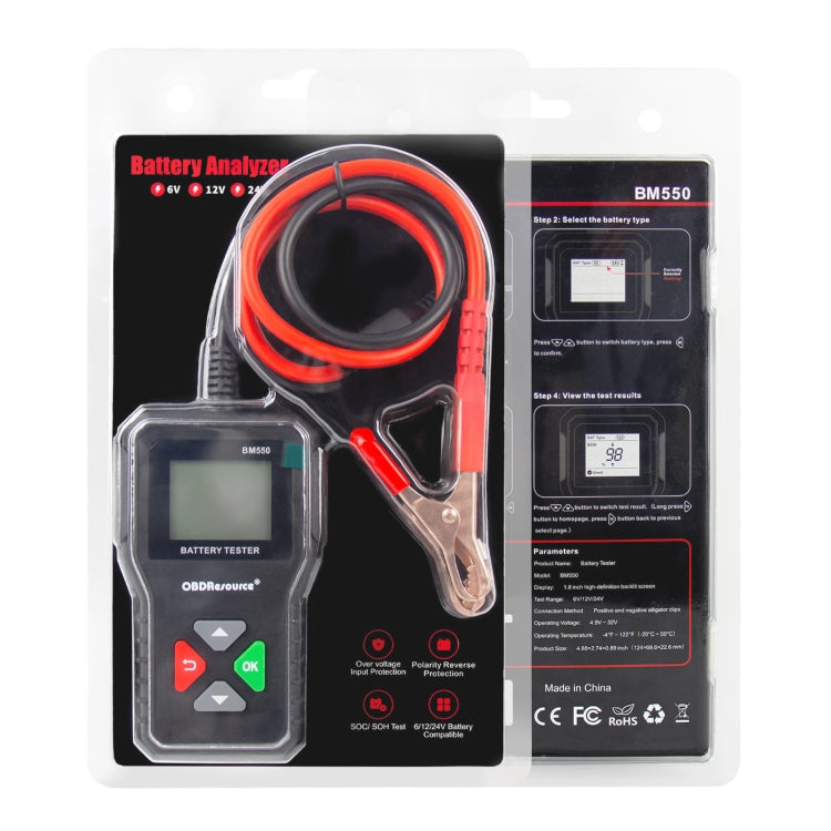 BM550 6V / 12V / 24V 3 in 1 Battery Tester Analyzer Battery Life Detector - Electronic Test by PMC TechLife | Online Shopping South Africa | PMC TechLife | Buy Now Pay Later Mobicred