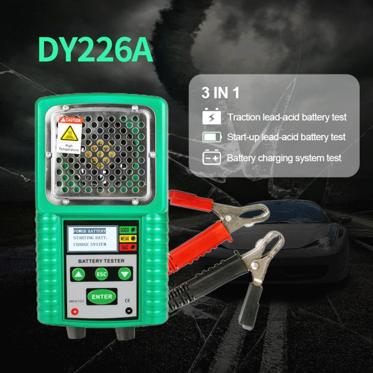 DUOYI DY226A Car 3 in 1 CCA Load Battery Charging Digital Capacity Tester - free shipping - PMC TechLife - Order now!