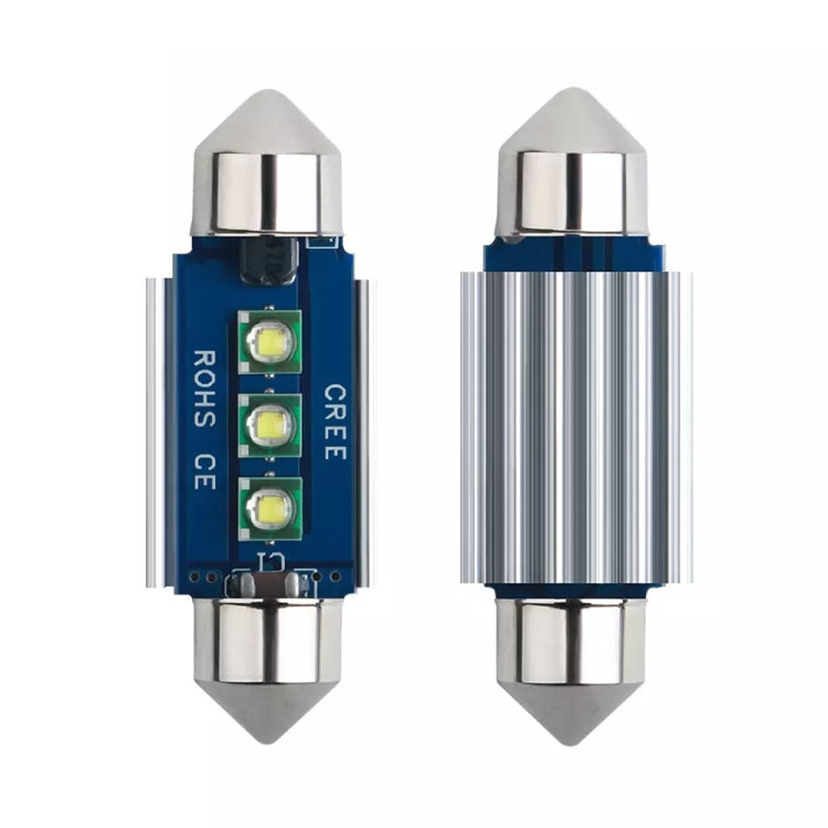 2pcs 36mm IC12V /  2.76W / 0.23A / 300LM 3LEDs SMD Car Reading Lamp Dome Light - Dome Lights by PMC TechLife | Online Shopping South Africa | PMC TechLife | Buy Now Pay Later Mobicred